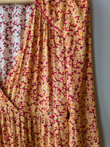 Eva Dress Red and Yellow Floral (Small)