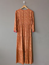 Eva Dress Red and Yellow Floral (Small)