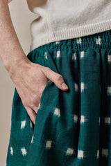 Finch Skirt Emerald Ikat