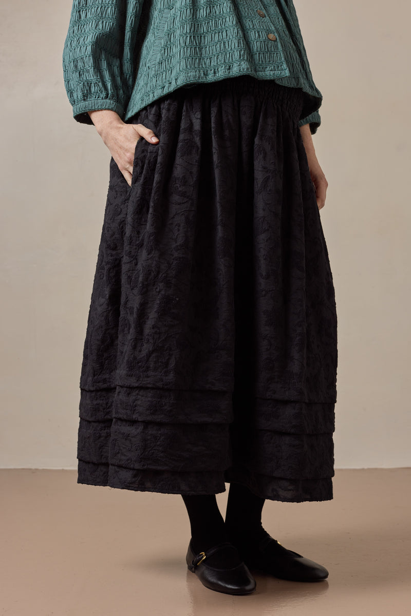 Finch Skirt Black Jacquard