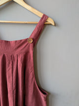 Mae Dungarees Terracotta Needlecord