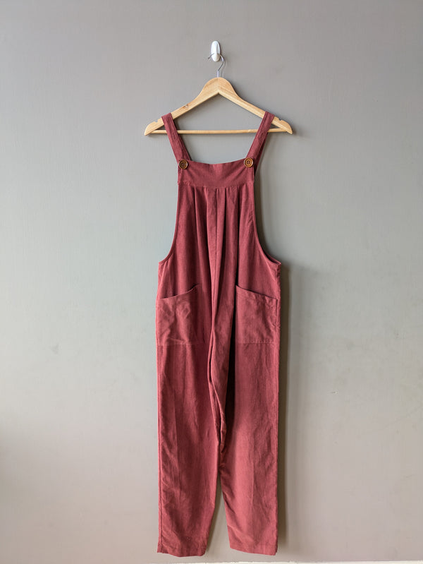 Mae Dungarees Terracotta Needlecord
