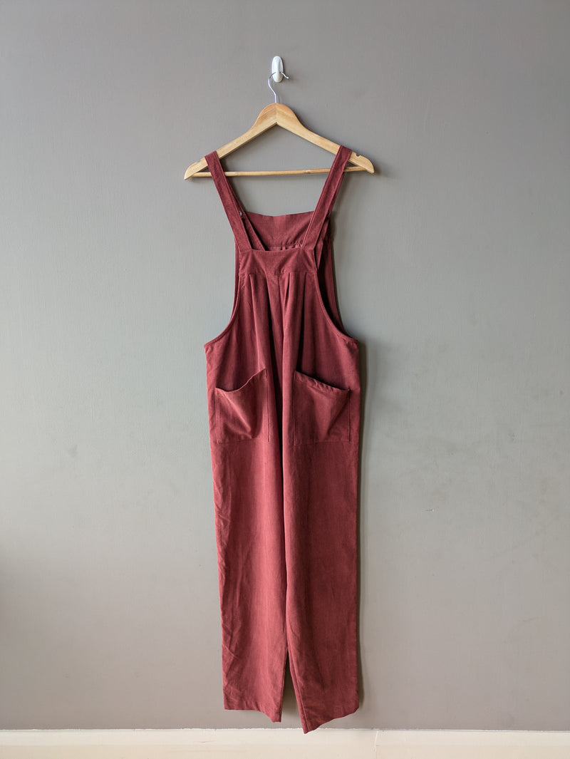 Mae Dungarees Terracotta Needlecord