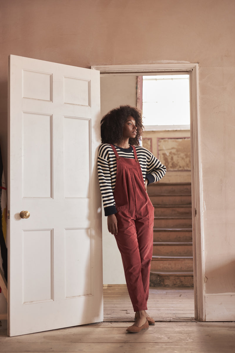 Red deals overalls outfit