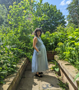 Patti Dress in Blue and White Stripe