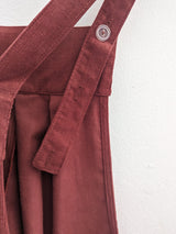 Mae Dungarees in Terracotta Needlecord
