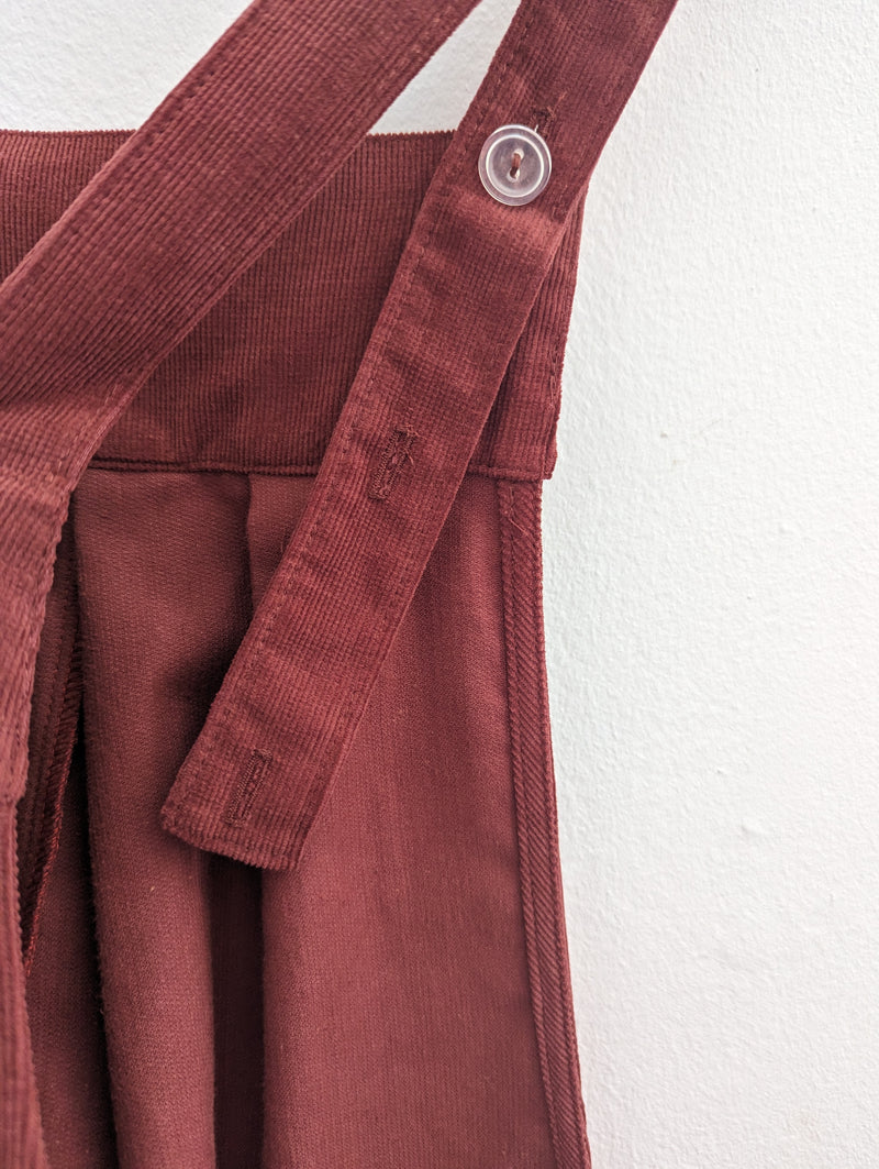 Mae Dungarees in Terracotta Needlecord
