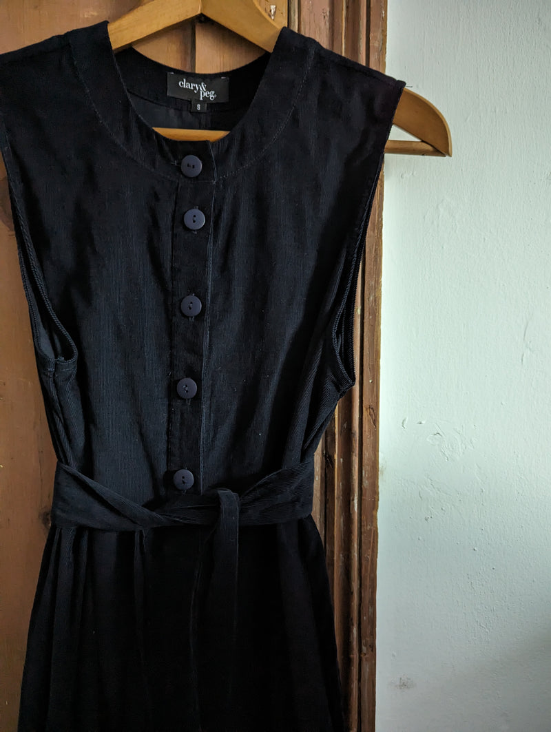 Juno Jumpsuit in navy needlecord (Small)