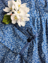 Poppy Delevingne X Clary & Peg Eva Dress Blue Floral Vine