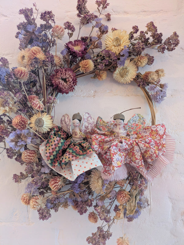 Vintage fabric Peg Fairy