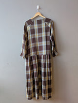 Pearl Dress Brown Check (Medium)