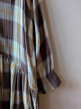 Pearl Dress Brown Check (Medium)