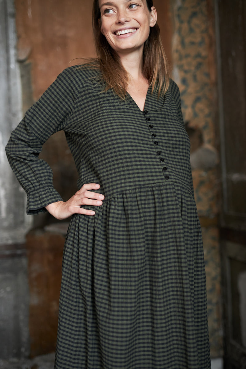 Pearl Dress in Gingham