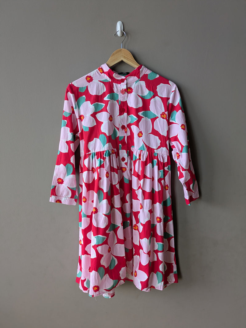 Rowan Dress Red Floral (Small)