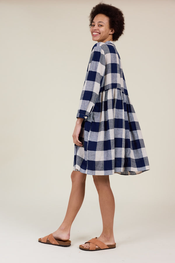 Rowan Dress Blue Check