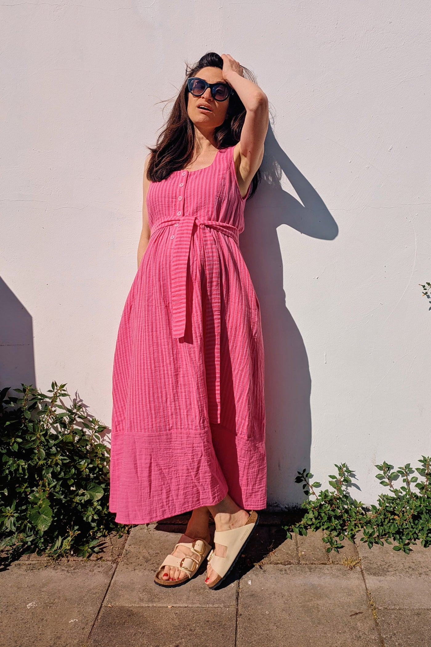 Sadie Dress Pink Stripe – Clary and Peg