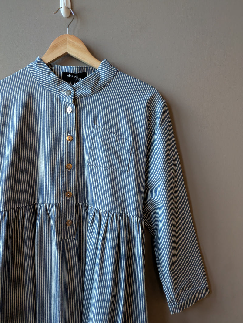 Thea Dress Denim Stripe (Medium)