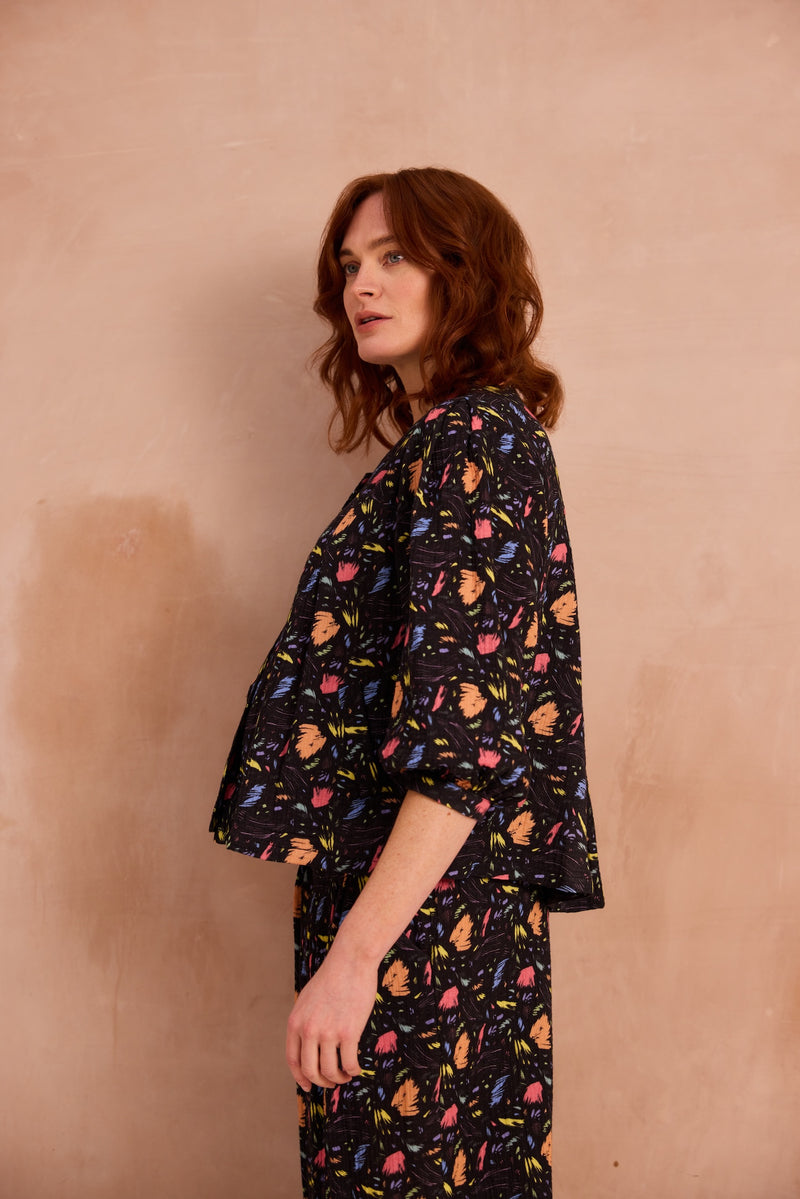 Tilda Top Abstract print