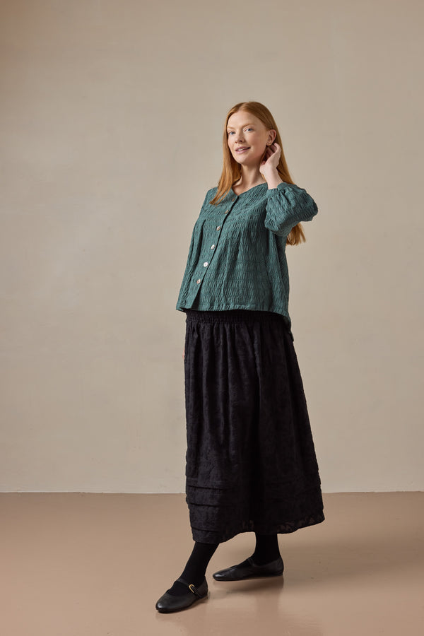 Finch Skirt Black Jacquard