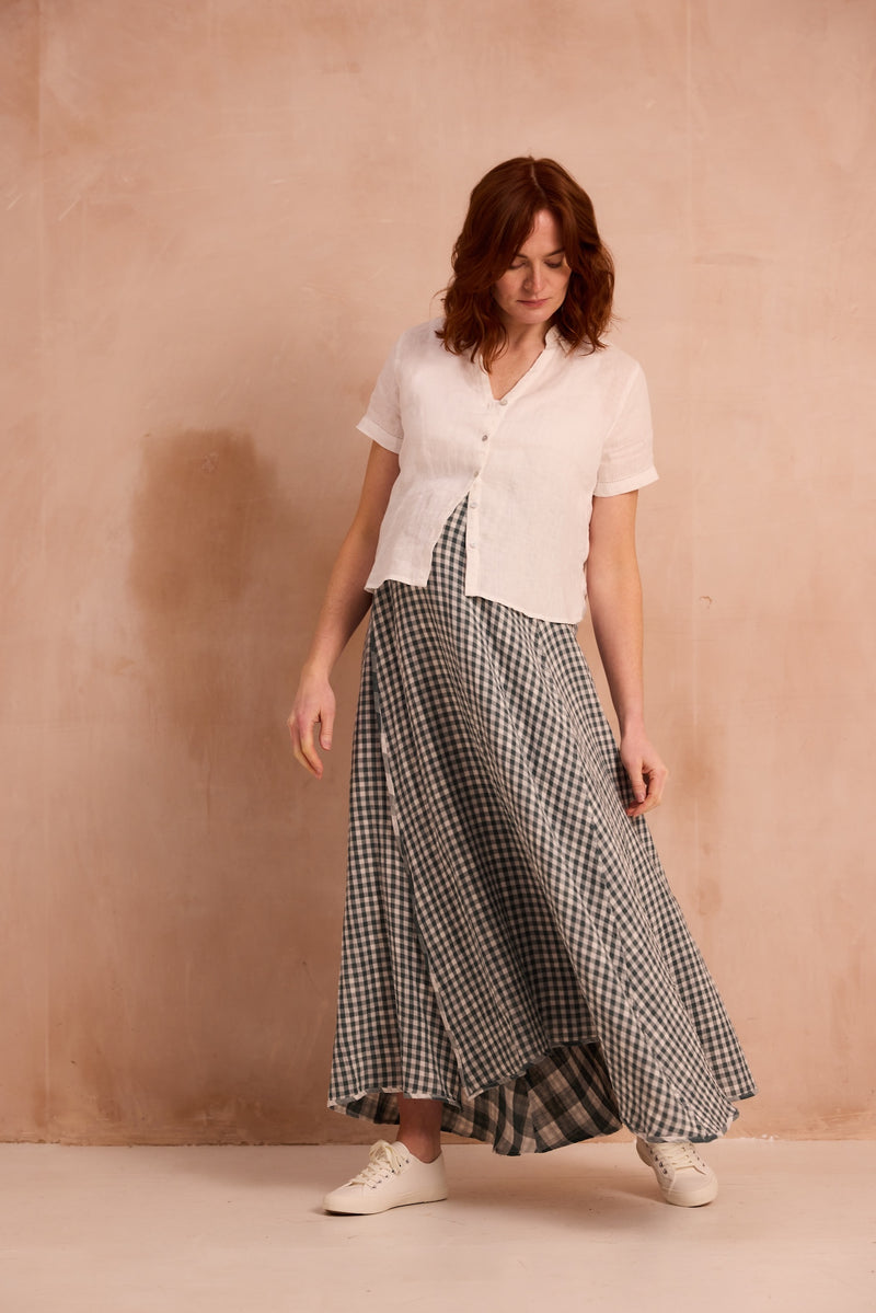 Wrap Skirt Petite Gauze Skirts Raw Natural Crinkled Cotton Gauze