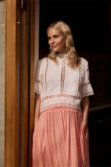 Poppy Delevingne X Clary & Peg Wren Skirt Coral