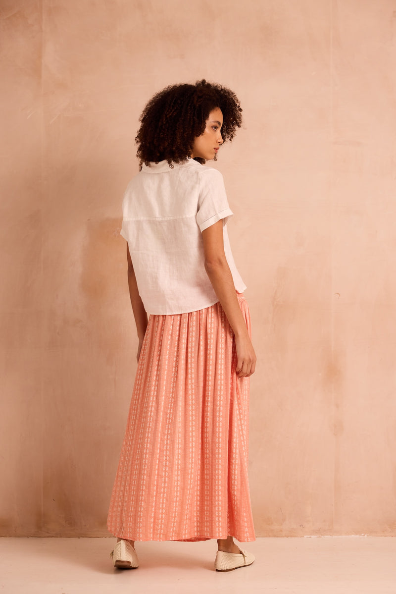 Poppy Delevingne X Clary & Peg Wren Skirt Coral