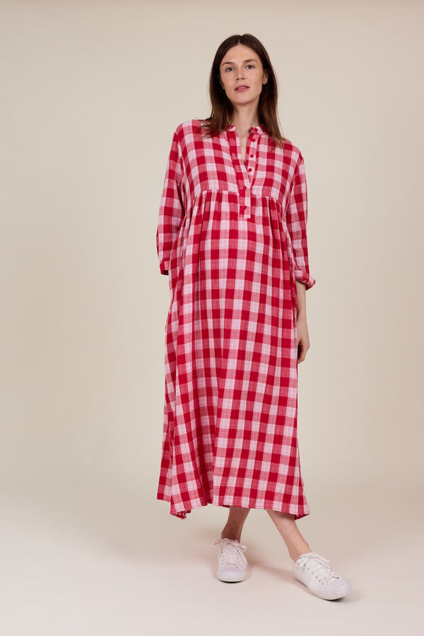 Cleo Dress Red check