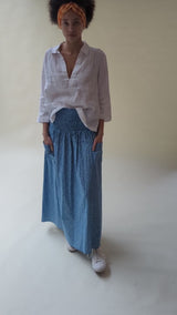 Wren Skirt Blue Floral