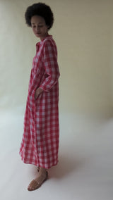 Cleo Dress Red check