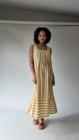 Sadie Dress Sunshine Yellow Stripe