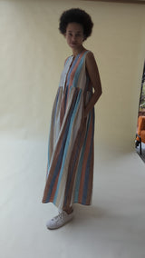 Sylvie Dress Linen Stripe
