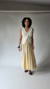 Finch Skirt Sunshine Yellow Stripe