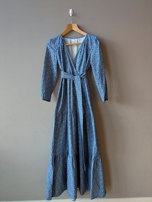 Eva Dress Blue Floral (second) (Small)