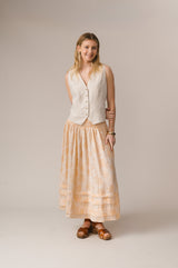 Finch Skirt Apricot Floral