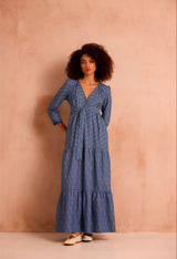 Eva Dress Blue Floral (second) (Small)