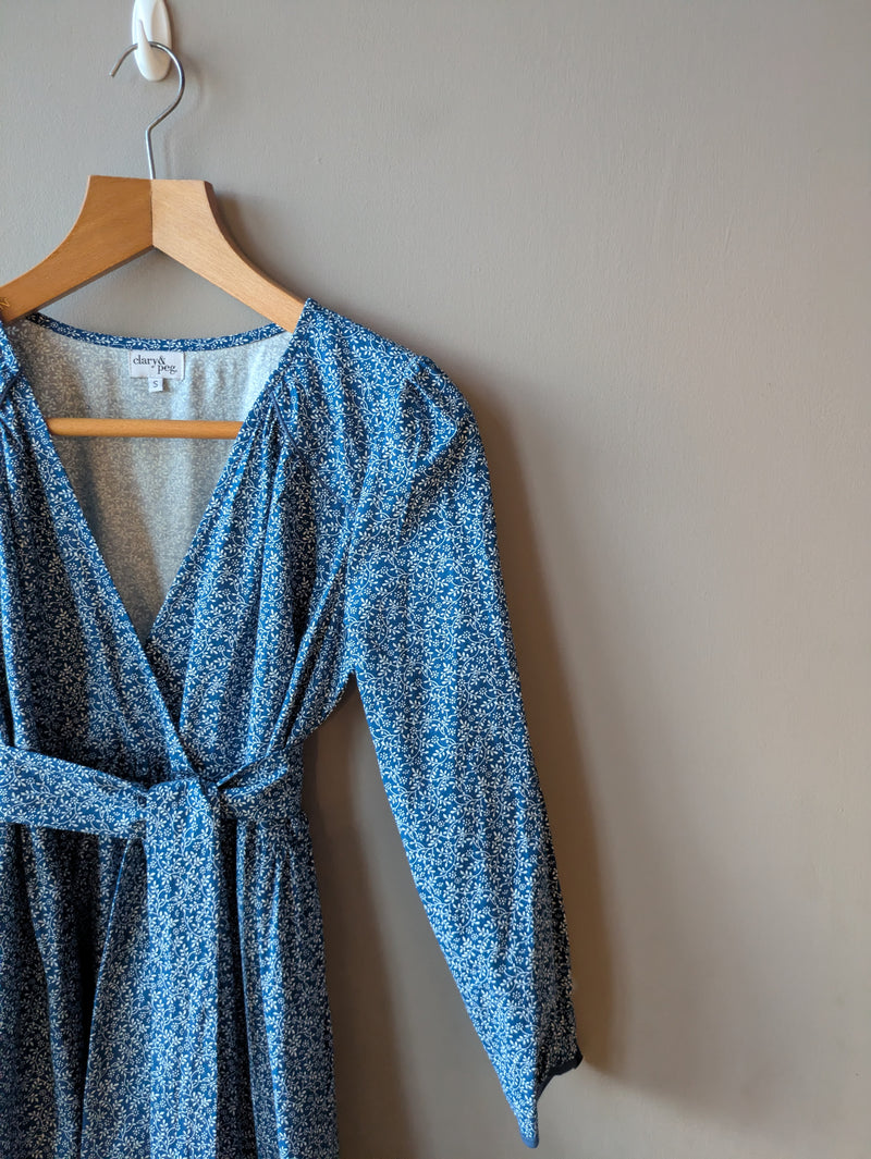 Eva Dress Blue Floral (second) (Small)