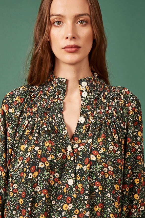 Phoebe Dress in Forest Print (Small/Medium)