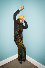 Alice Palazzo in Gold and Green Velvet (SOLD OUT)