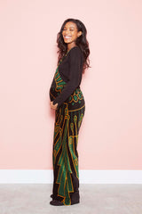Alice Palazzo in Gold and Green Velvet (SOLD OUT)