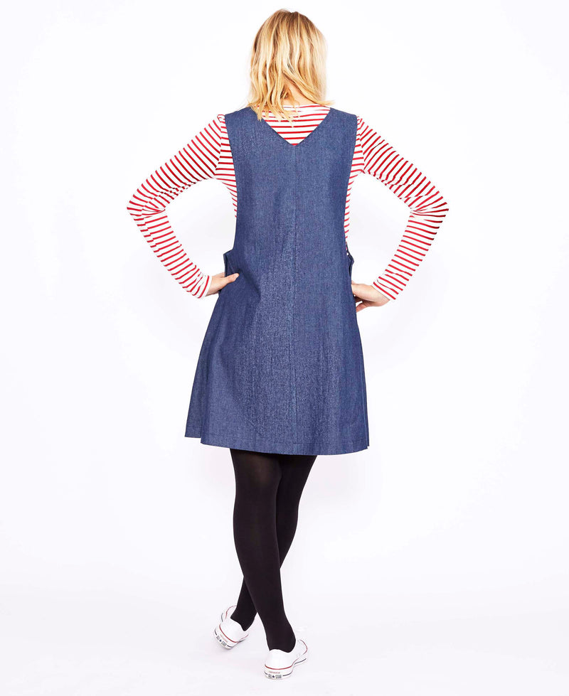 Denim Overall Dress (Medium)