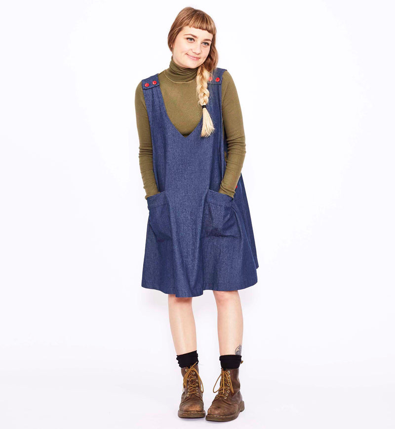 Denim Overall Dress (Medium)