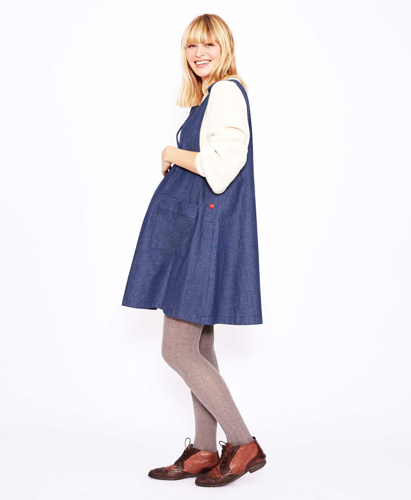 Denim Overall Dress (Medium)