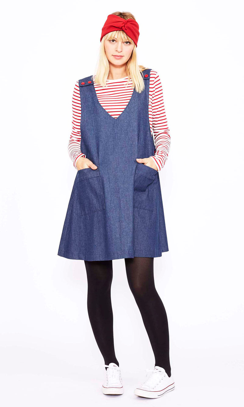 Denim Overall Dress (Medium)