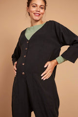 Betty Boilersuit in Black Tencel Twill