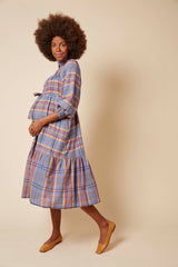 Phoebe blue check (Small and medium)