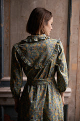 Cora Dress in Green floral (Large)