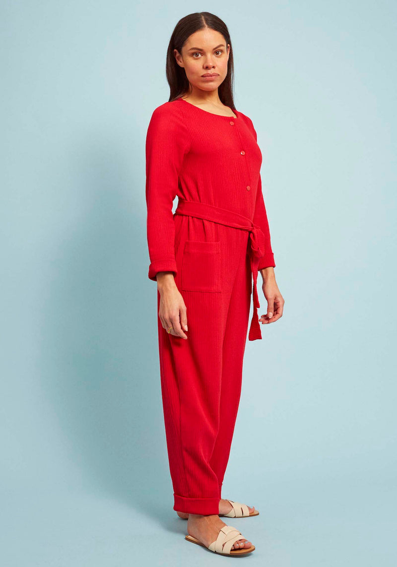 Dash Jumpsuit in Red