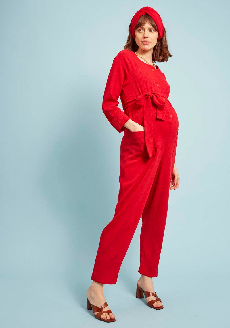 Dash Jumpsuit in Red