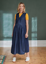Edith Denim Chambray Pinafore (Large)