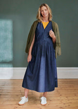 Edith Denim Chambray Pinafore (Large)